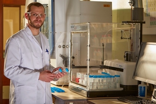 Continuous improvement, Vynova researcher working in a laboratory